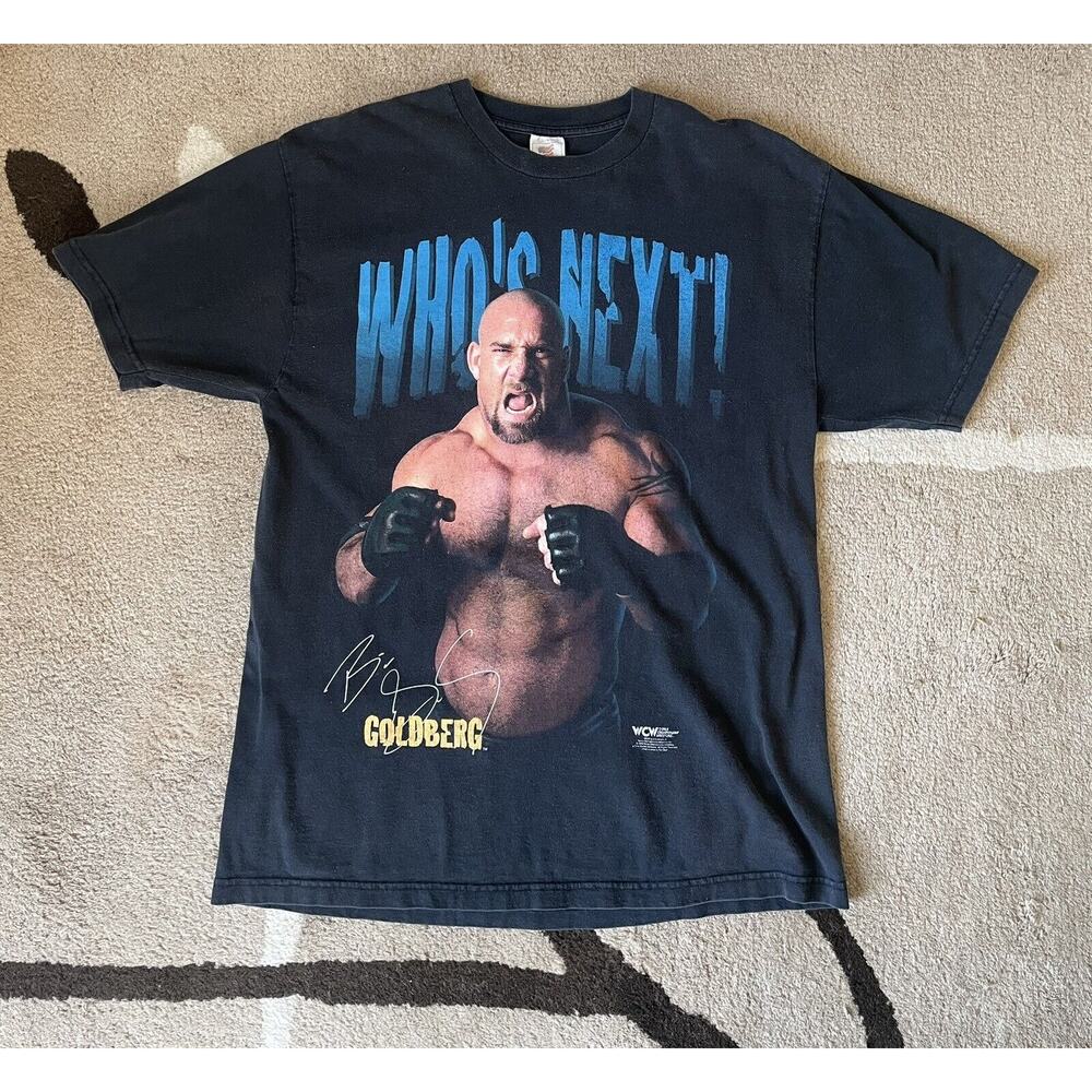 VINTAGE 1998 WCW Goldberg Who’s Next! XL 90s Wrestling Cotton T-shirt
